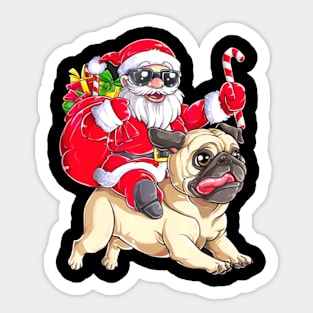 Santa and dog christmas Sticker